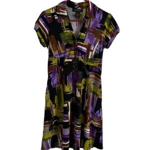 Signature by Robbie Bee Multi-Colored Mini Dress. Size 4P